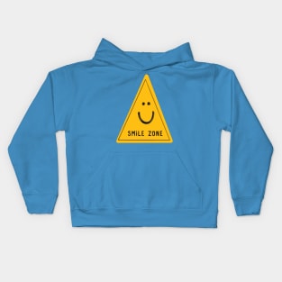 Smile zone sign Kids Hoodie